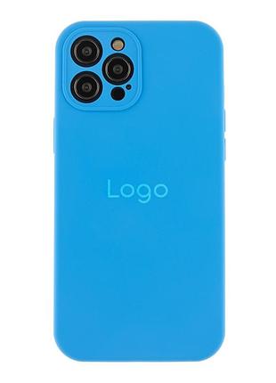 Чохол silicone case full size with frame для iphone 12 pro max 03.royal blue