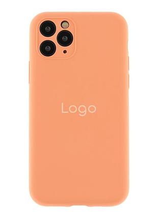 Чохол silicone case full size with frame для iphone 13 pro max 27.peach