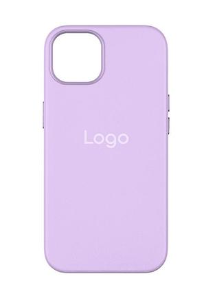 Чохол leather case with magsafe для iphone 15 pro elegant purple