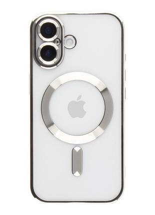 Чохол tpu metallic full camera with magsafe для iphone 16 silver