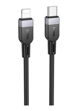 Кабель hoco x109 silicone type-c to lightning pd27w 2m чорний