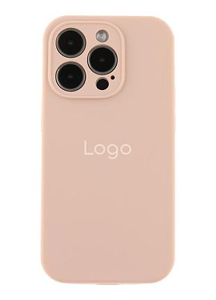 Чохол silicone case full size with frame для iphone 14 pro max 19.pink sand