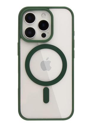 Чохол new tpu color with magsafe для iphone 16 pro forest green