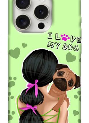 Чехол blex с картинкой love my dog для apple iphone 16 pro max (6.9")