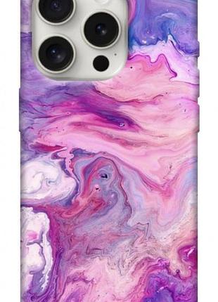 Чехол blex с картинкой розовый мрамор 2 для apple iphone 16 pro (6.3")
