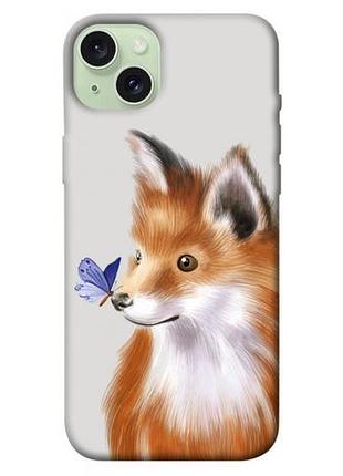 Чохол blex з картинкою funny fox для apple iphone 15 plus (6.7")