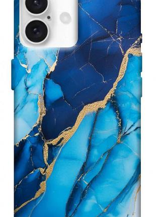Чехол blex с картинкой blue marble для apple iphone 16 plus