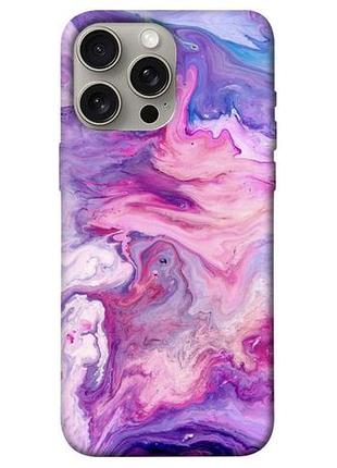 Чехол blex с картинкой розовый мрамор 2 для apple iphone 15 pro max (6.7")