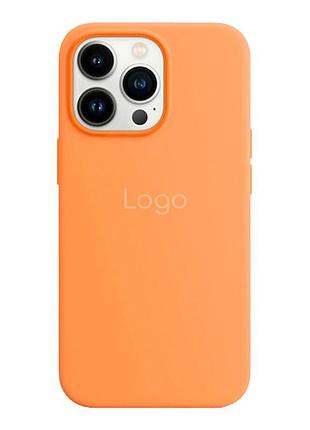 Чохол silicone case with magsafe для iphone 13 pro max marigold