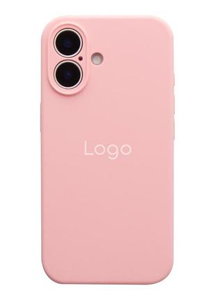 Чохол silicone case full size with frame для iphone 16 06.light pink