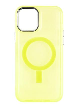Чохол tpu lollipop with magsafe для iphone 12 pro max yellow