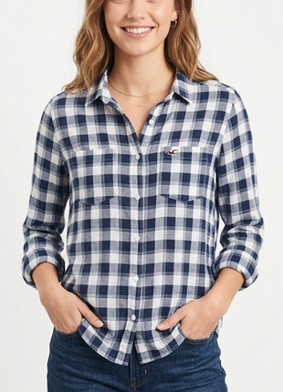 Стильна сорочка hollister у клітинку
