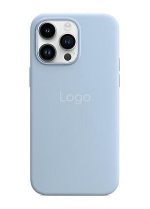 Чохол silicone case with magsafe для iphone 14 pro max sky