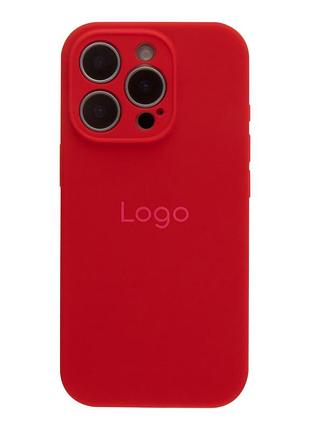 Чохол silicone case full size with frame для iphone 16 pro max 14.red