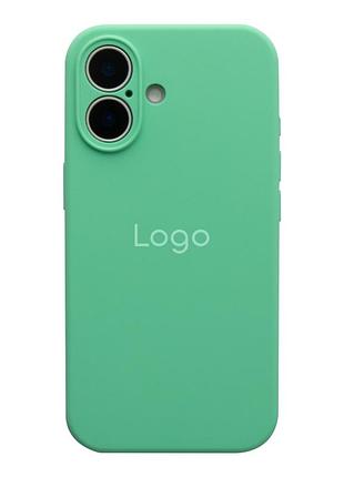 Чохол silicone case full size with frame для iphone 16 47.spearmint