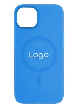 Чохол silicone case with magsafe+splashscreen для iphone 12 pro max capri blue