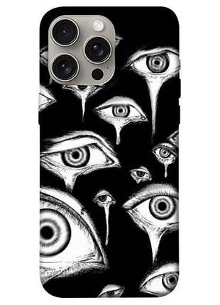 Чехол blex с картинкой поле глаз для apple iphone 15 pro max (6.7")