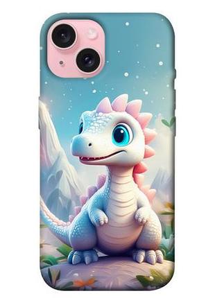 Чехол blex с картинкой белая дракоша для apple iphone 15 (6.1")