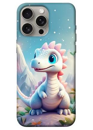 Чехол blex с картинкой белая дракоша для apple iphone 15 pro max (6.7")