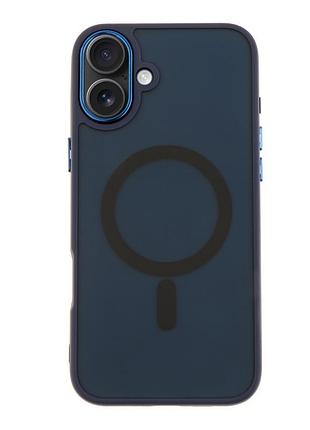 Чохол tpu+pc space magnetic color with magsafe для iphone 16 dark blue