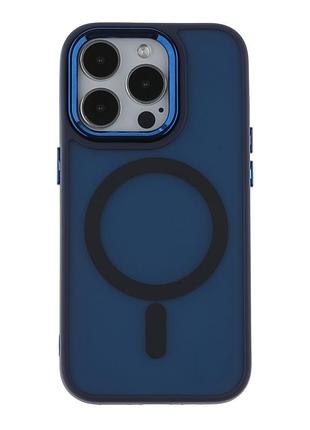 Чохол tpu+pc space magnetic color with magsafe для iphone 14 pro dark blue