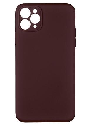 Чохол silicone case full camera no logo для iphone 11 pro max 42.maroon