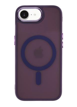 Чохол tpu+pc space magnetic color with magsafe для iphone 17e/16e dark purple