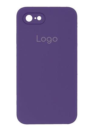 Чохол silicone case square full camera для iphone 7/8/se 2020 78.amethyst