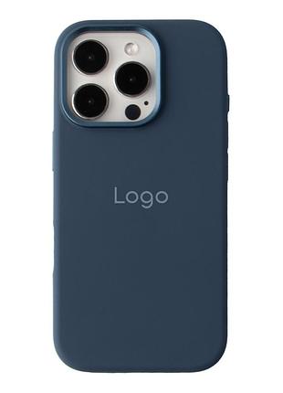 Чохол silicone case metal buttons (aa) для iphone 16 pro midnight blue