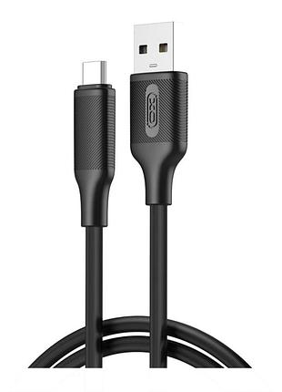 Кабель usb xo-nb265 type-c 3a черный
