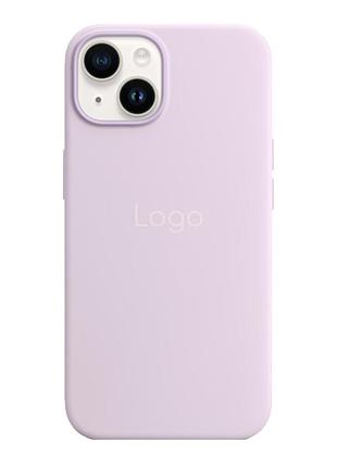 Чохол silicone case with magsafe для iphone 14 plus lilac