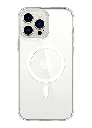 Чохол tpu+pc spigen ultra hybrid with magsafe для iphone 12/12 pro transparent