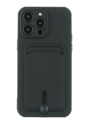 Чохол tpu colorfull pocket card для iphone 14 pro max black