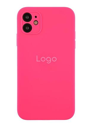 Чохол silicone case square full camera для iphone 11 38.shiny pink