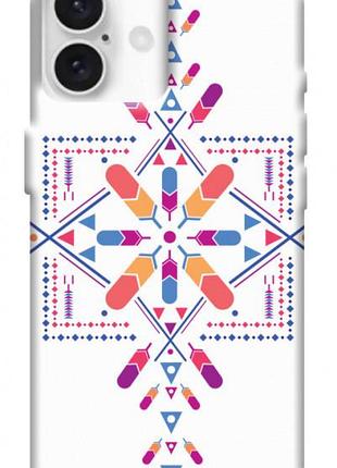 Чехол blex с картинкой вышиванка 4 для apple iphone 16 (6.1")