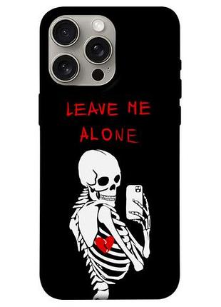 Чехол blex с картинкой leave me alone для apple iphone 15 pro max (6.7")
