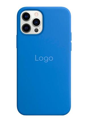 Чохол silicone case with magsafe для iphone 12 pro max capri blue