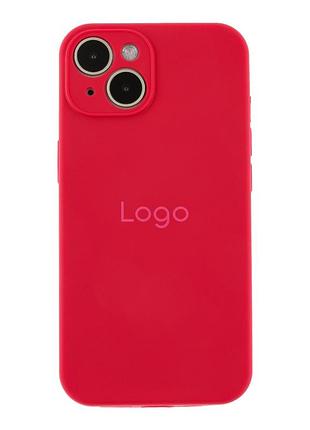 Чохол silicone case full size with frame для iphone 14 37.rose red