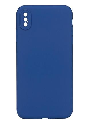 Чохол silicone case full camera no logo для iphone xs max 36.blue cobalt