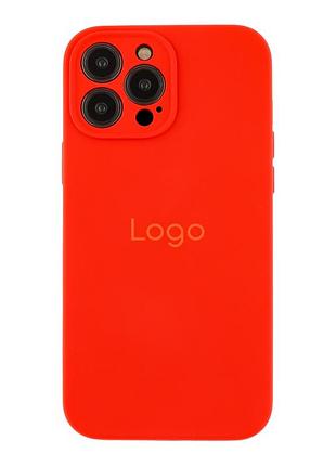 Чохол silicone case full size with frame для iphone 13 pro 14.red