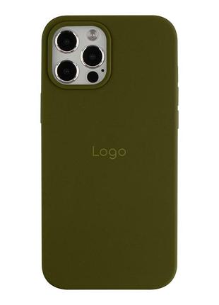 Чохол silicone case full size (aa) для iphone 12 pro max 45.army green