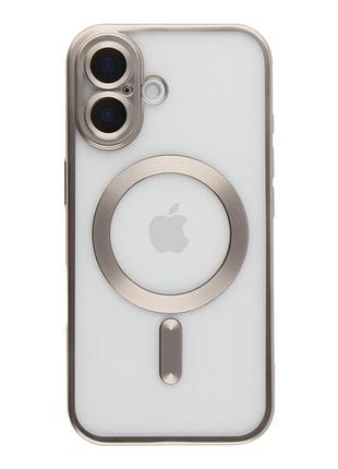 Чохол tpu metallic chrome full camera with magsafe для iphone 16 titan