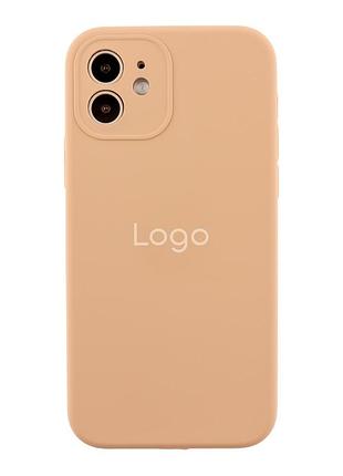 Чохол silicone case full size with frame для iphone 12 92.desert gold