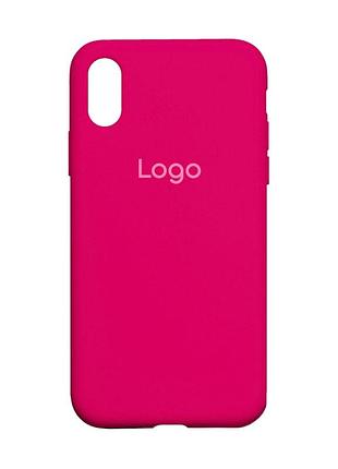 Чохол silicone case full size (aa) для iphone xs max 38.shiny pink
