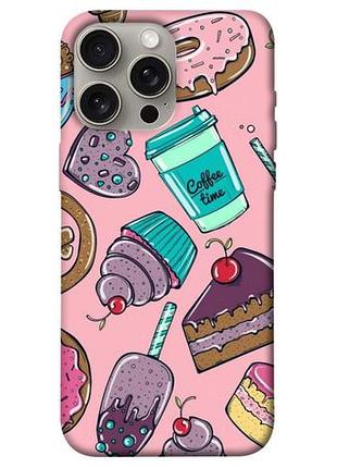 Чехол blex с картинкой coffee time для apple iphone 15 pro max (6.7")