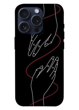 Чехол blex с картинкой плетения рук для apple iphone 15 pro (6.1")