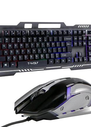 Клавиатура и мышь twolf tf600 черный