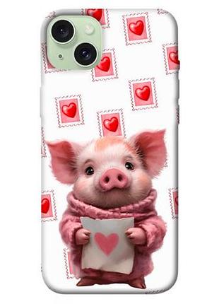 Чехол blex с картинкой animals love 6 для apple iphone 15 plus (6.7")