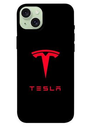 Чехол blex с картинкой tesla для apple iphone 15 plus (6.7")