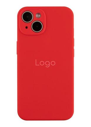 Чохол silicone case full size with frame для iphone 14 14.red